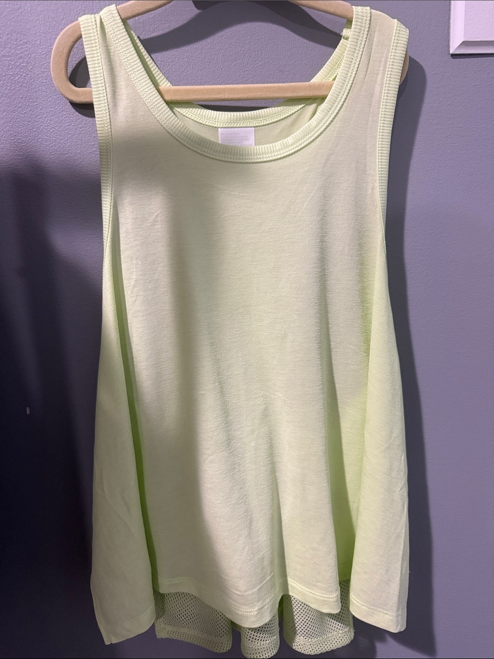 all in motion Pale Lime Scoop Neck Tank Top